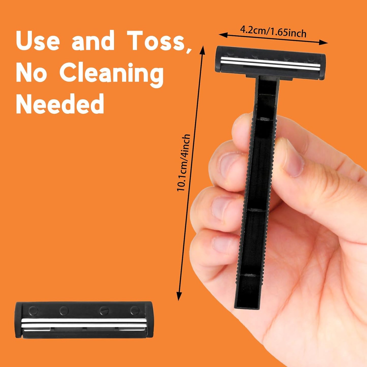 CXYARY 220 Pcs Twin Blade Disposable Razors With Clear Safety Cap, Shaving Razors Bulk for Men &Women, Stainless Steel Blade, Multipurpose Portable Shave Razor for Bathing Hotel Travel, Black