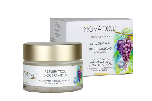 Resveratrol Face Moisturizer Cream with Ceramides - Nourishing, Keeps Moisture & Helps Elasticity, Firmness. Fills Expression Lines & Wrinkles - 50 ml