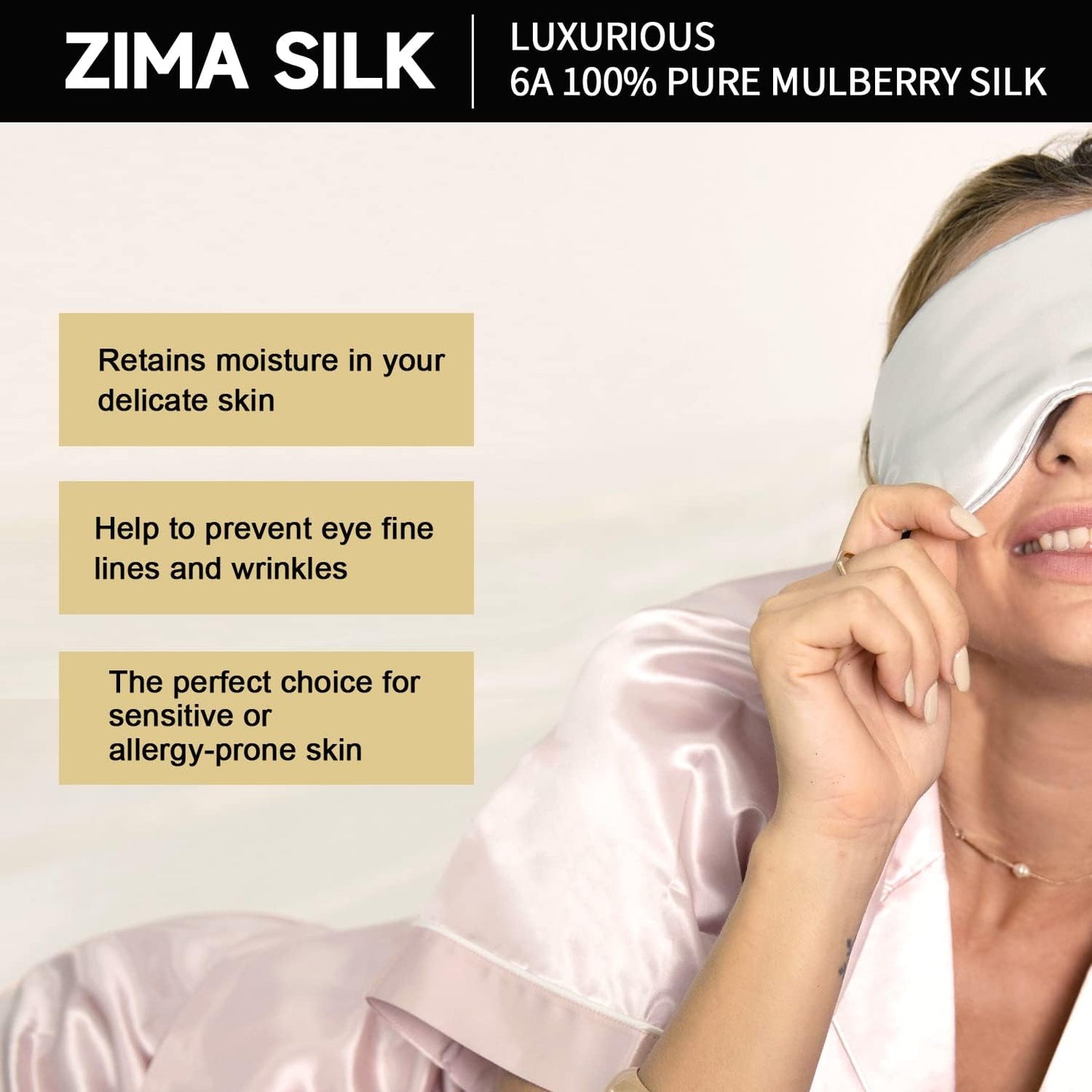 ZIMASILK Adjustable 22 Momme 100% Pure Mulberry Silk Sleep Mask, 3D Contoured Cup Eye Mask for Sleeping, Super Soft Breathable Blindfold, Perfectly Blocks Light for Sleeping. (Plum Wine)
