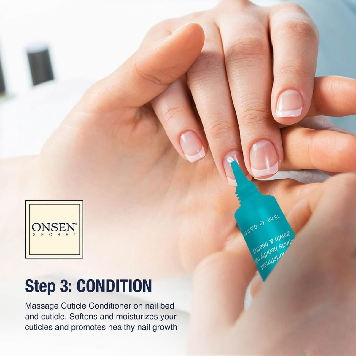 Onsen Secret Nail Care Kit - Japanese Nail Buffer and Shine Kit - Strengthening & Shining - Spa-Quality Manicure - Organic Ingredients - Long-Lasting Shine - Easy & Safe - w/Cuticle Care Serum - 1pk