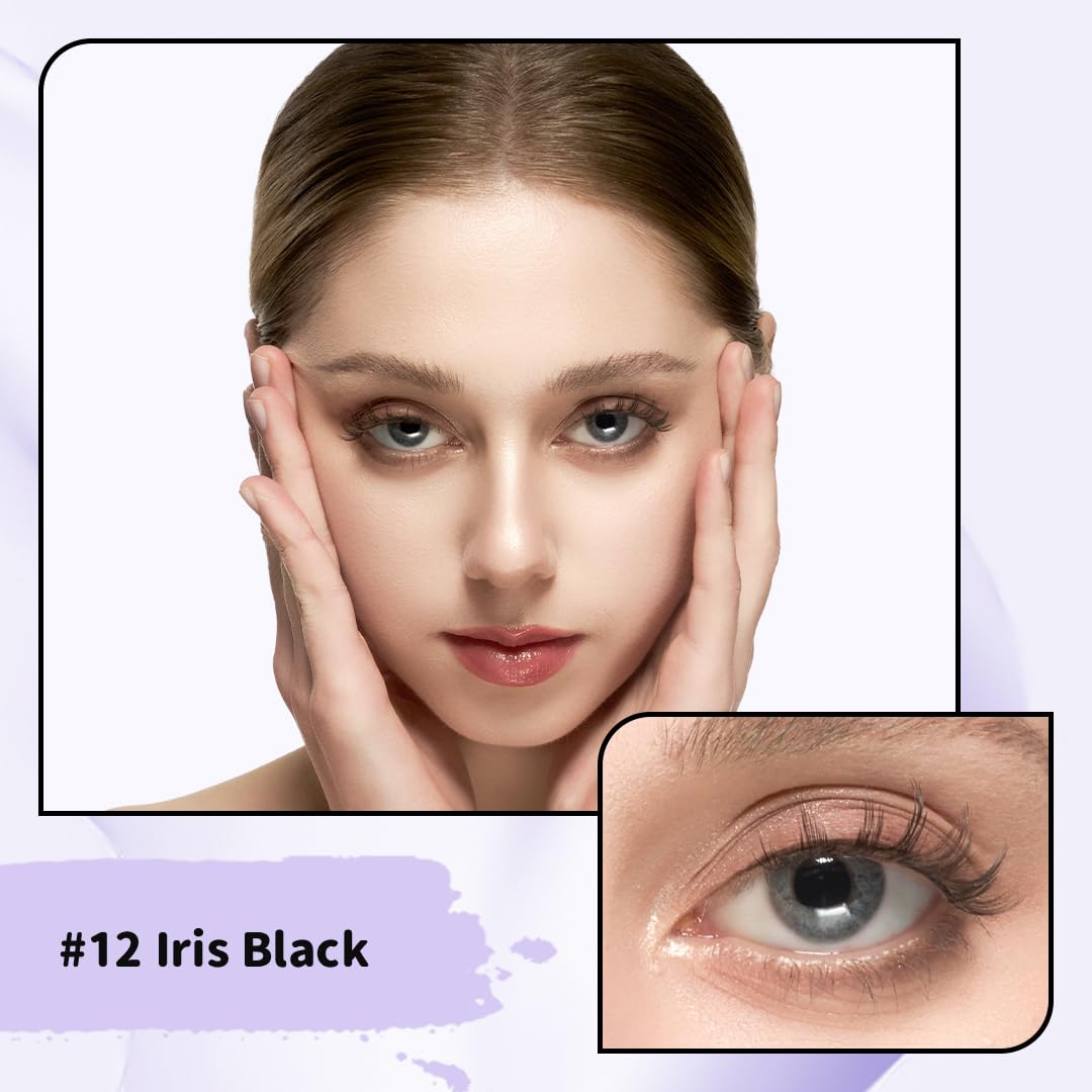 Soft Magnetic Eyelashes Kit with Applicator, No.12 Iris Black BearisBug, Reusable Glue-free Wispy Magnetic Lashes, Cruelty-free False Lashes, Waterproof, Lightweight, Suit for Heavy Makeup