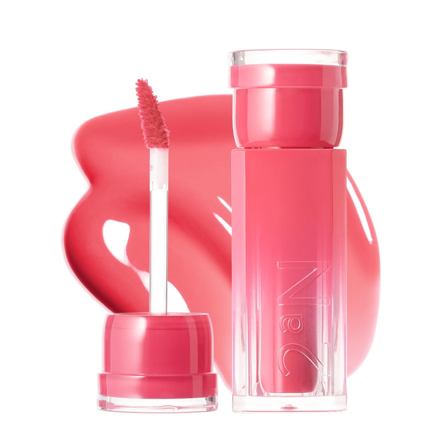 2aN Glaze Bouncing Tint – Lightweight, Moisturizing Lip Tint with High-Shine Finish, Smooth, Light Plumping, Comfortable Wear, Korean Makeup (Bubbly, 0.16 oz)