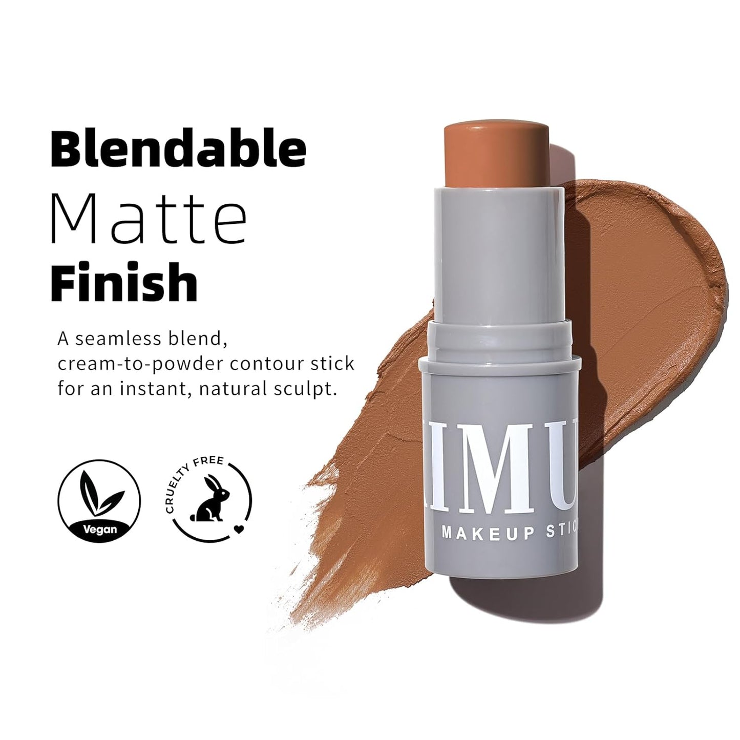KIMUSE Cream Contour Stick Duo, Cream Blush Stick, Bronzer Shaping Stick, Creamy, Highly Pigmented, Long Lasting, Vegan Face Make Up Sticks