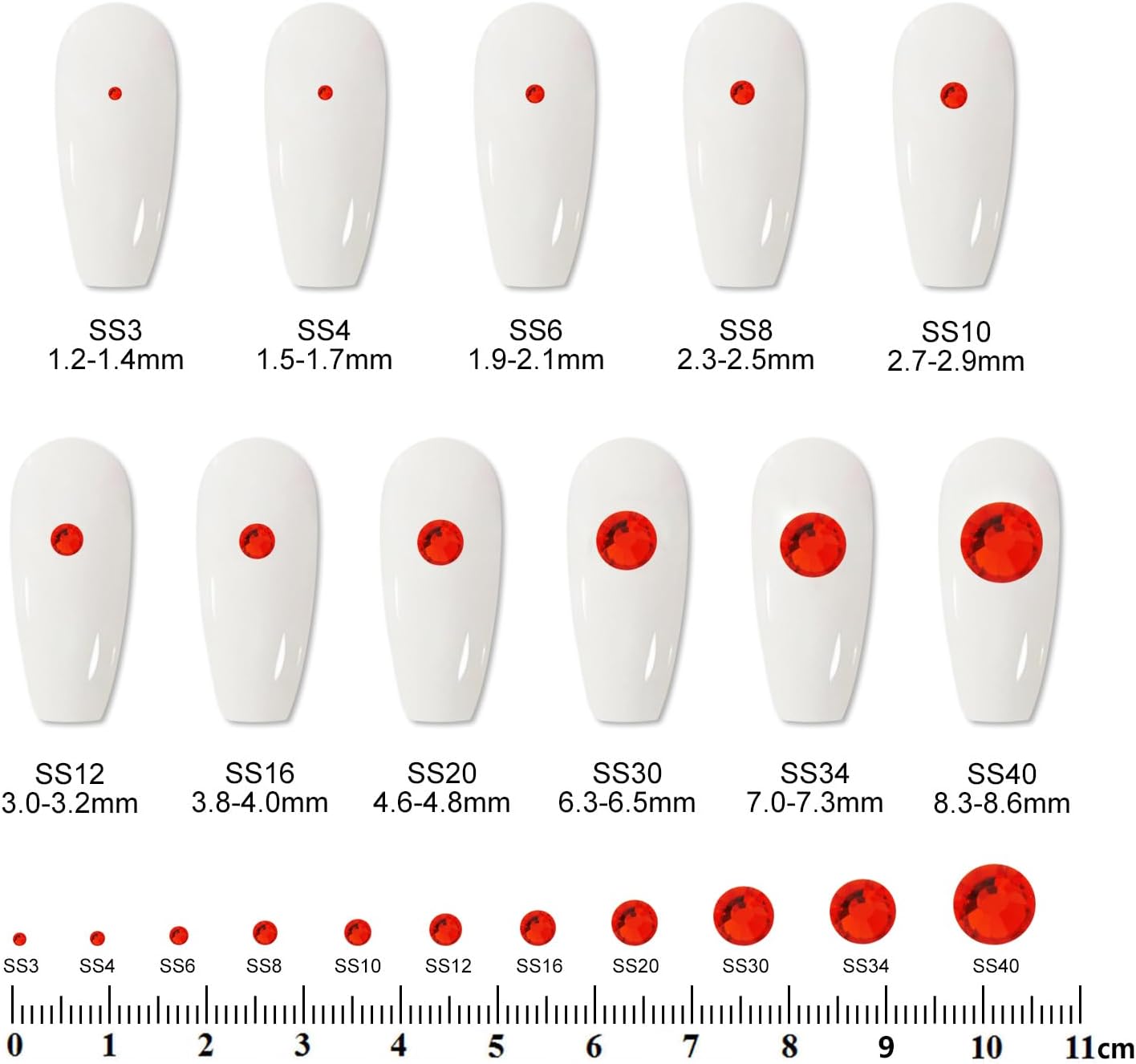 2000PCS SS12 Flatback Rhinestones | 12-Facet Diamond-Cut Glass Gems for Nail Art, Clothing, DIY Crafts |Glue-On Decoration Stones with Silver Backing(Hyacinth)