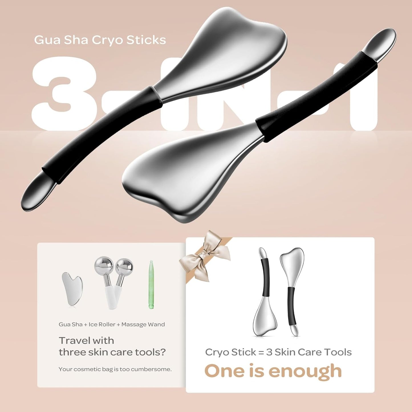 3-in-1 Cryo Facial Tool – Cooling Gua Sha & Ice Roller