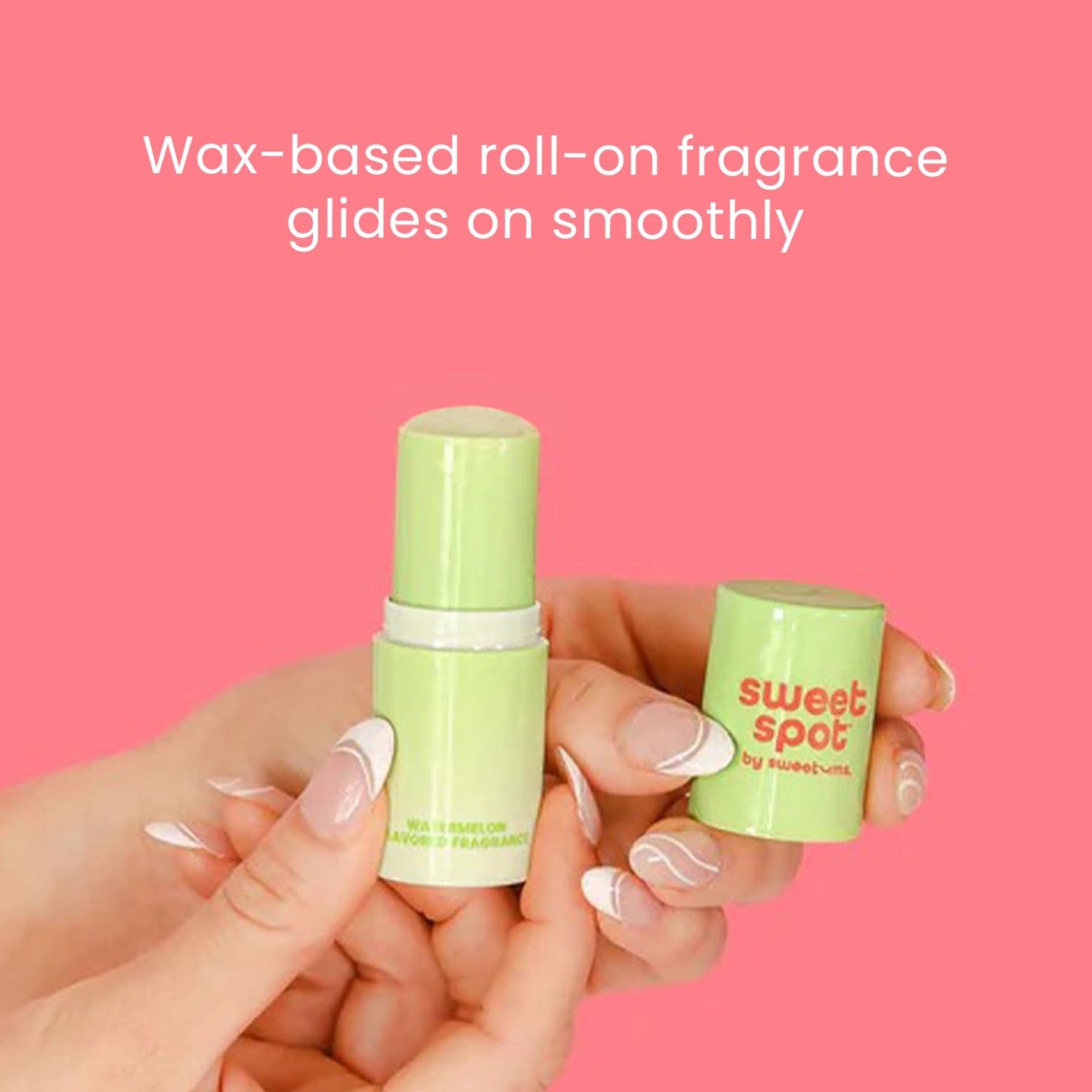 SweetSpot Flavored Solid Perfume Stick, Portable Travel Perfumes for Women, Long Lasting Fragrances, Non Sticky Formula, Natural Ingredients, Fragrance Stick (Watermelon)