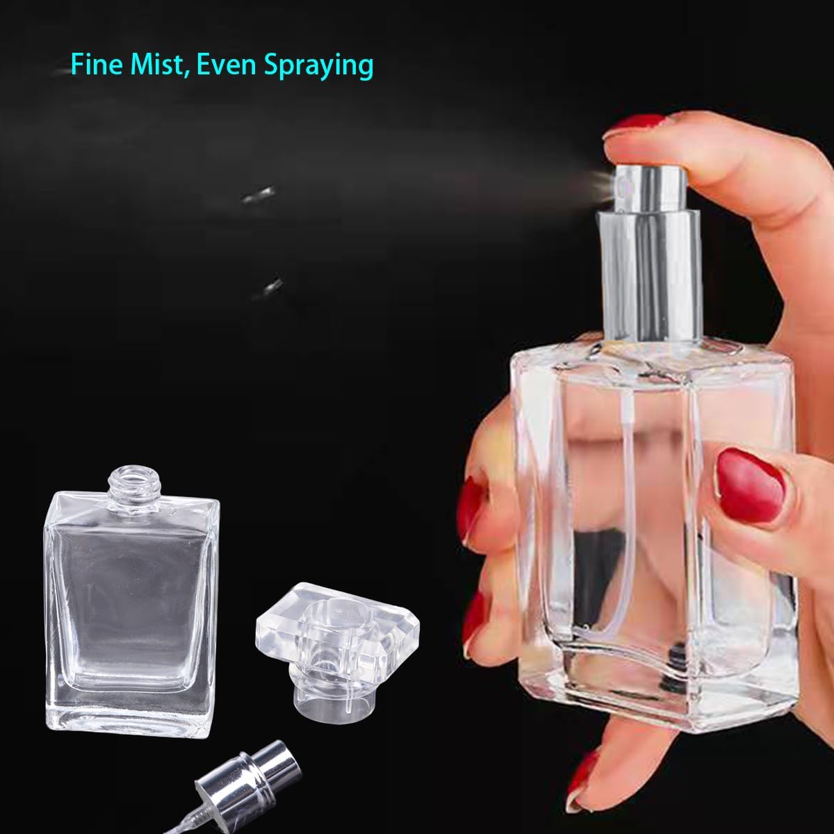 3 Pcs Perfume Bottle Atomizers,1 oz Refillable Fine Mist Sprayer Empty Fragrance Bottles Portable Travel Perfume Dispenser Containers for Essential Oil perfumery(30ml)