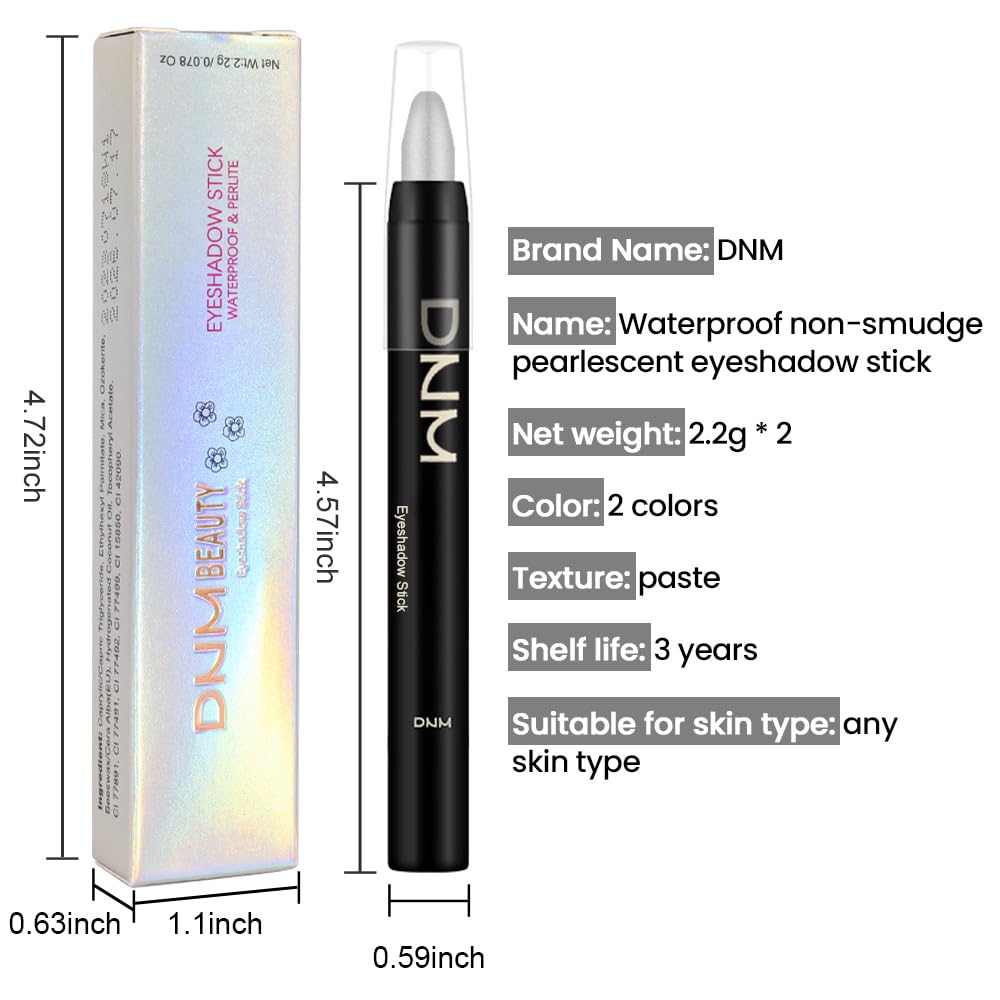 Kaely 2Pcs Cream Eyeshadow Stick Set for Eyes,Light Khaki & Desert Gold Shimmer Pen,Eye Brightener Halloween Makeup,sombras para ojos,Smooth Eye Shadow Highlighter Crayon Pencil Waterproof,04+06