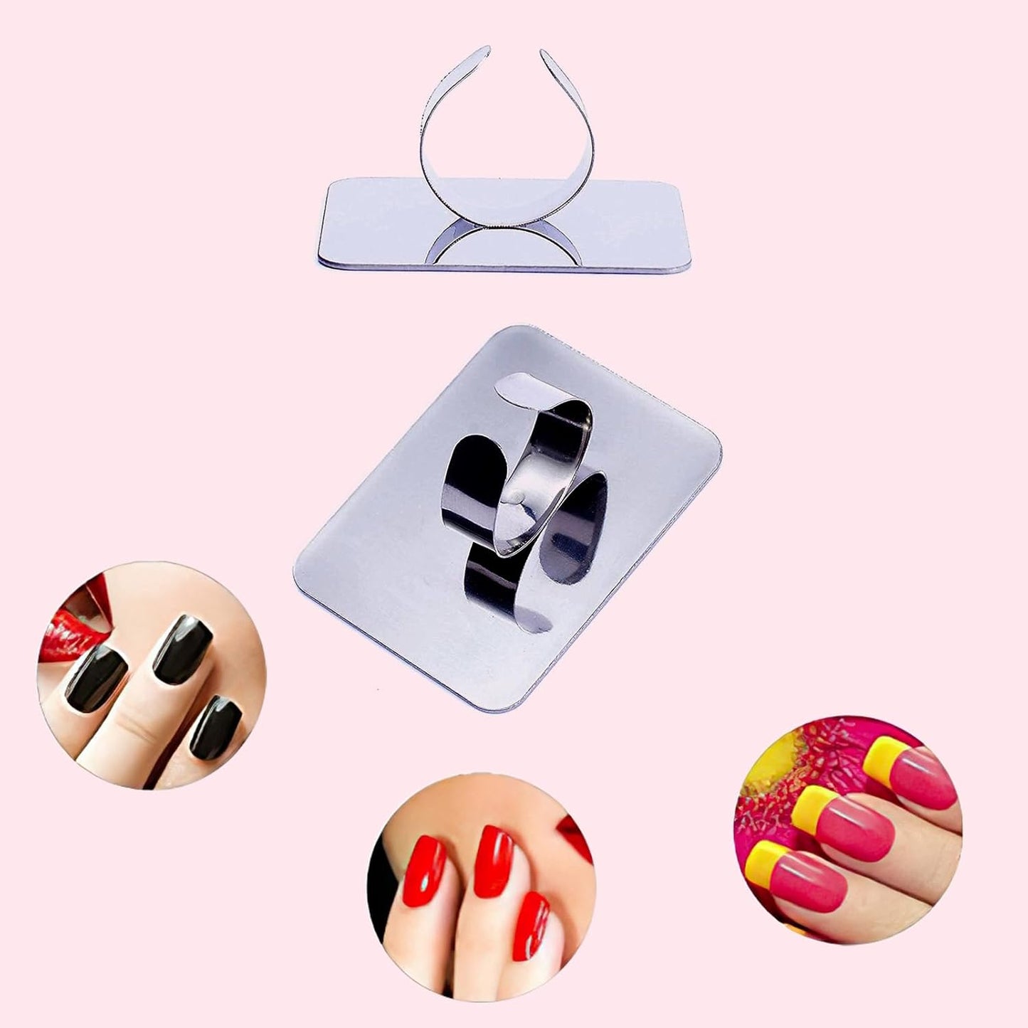 Makeup Mixing Palette, KissDate Makeup Spatula Palette with Foundation Spatula, Stainless Steel Makeup MixingTray Nail Art Palette Foundation Mixing Tray Cosmetic Spatula Makeup Palette Makeup Mixer