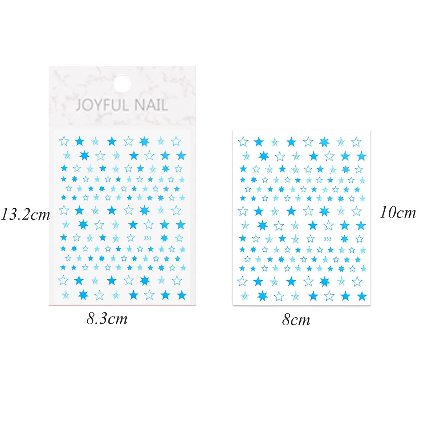 12 Colors Stars Nail Stickers for Women Girls Kids - 3D Self Adhesive Star Decals for Natural Fingernails and Acrylic Nails - Star Decor for Nail Art Design DIY Decoration