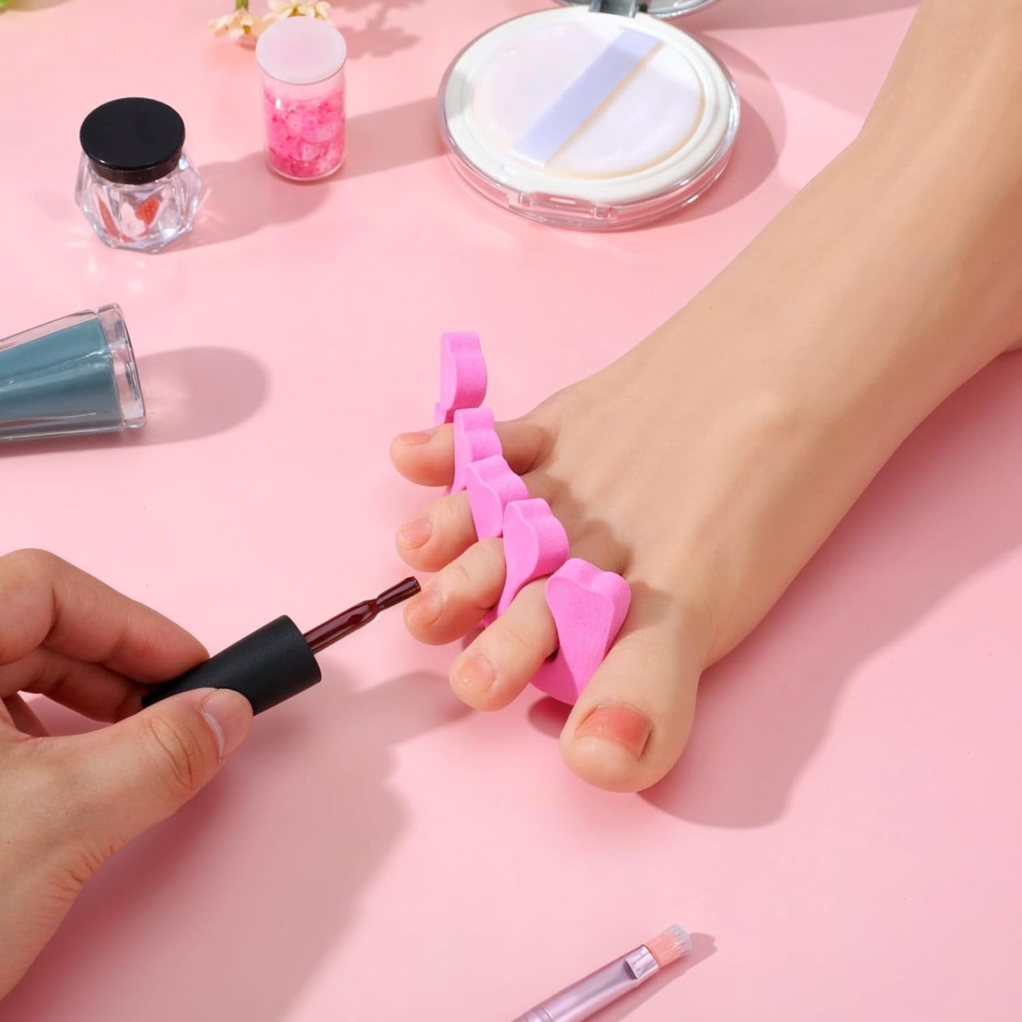 400 Pcs (200 Pairs) Toe Separators Pedicure Tool Kit Soft Toe Spacers for Pedicures Spreaders Finger Dividers for Women Men Feet Nail Toenails Art Painting Polish Spa(White)