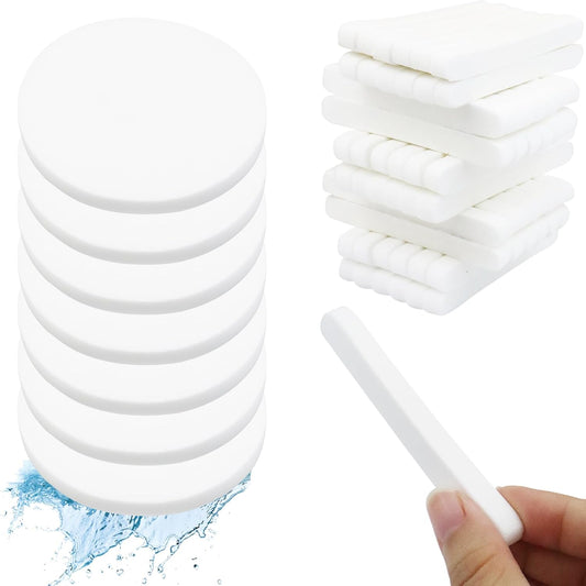 120 Count Compressed Facial Sponges, Face Cleansing Sponge for Estheticians Spa Wash Round Makeup Removal Sponge Pads for Women,Girls Compress Exfoliating Removal Sponge (White)