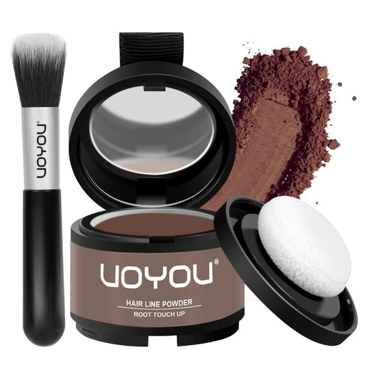 Root Touch Up Powder Instantly Conceals Hair Loss, Gray Root Cover Up Powder, Water & Sweat Resistant Hair Powder for Thinning Hair Men & Women, Includes Brush (Medium Blonde, 4g Bottle with Brush)