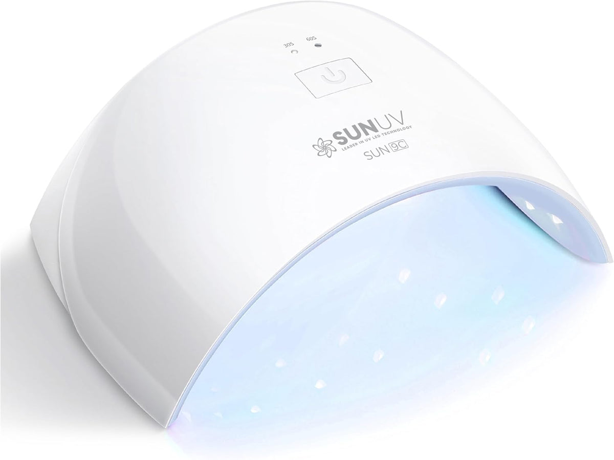 SUNUV UV LED Nail Lamp, Nail Dryer for Gel Polish UV Light for Gel Nails with Sensor 2 Timer SUN9C Blue Gift for Women Girl