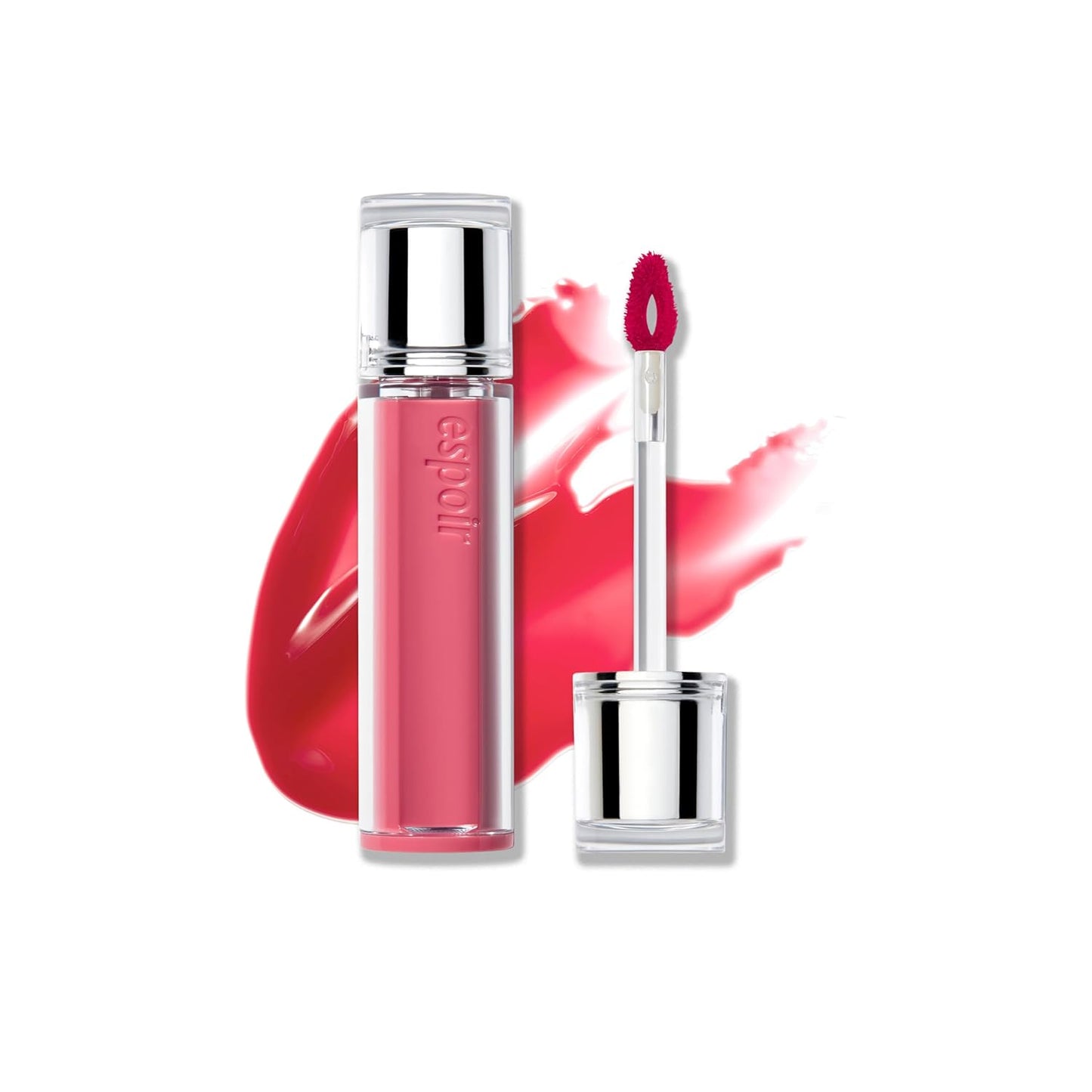 Espoir Couture Lip Tint Glaze #5 Rosa 0.14oz | Volumizing Lip Stain with Syrupy Shine | Long-Lasting & Vibrant Color for Radiant Lip Look | Moisturizing & Glossy Lip Tint | Korean Lip Makeup