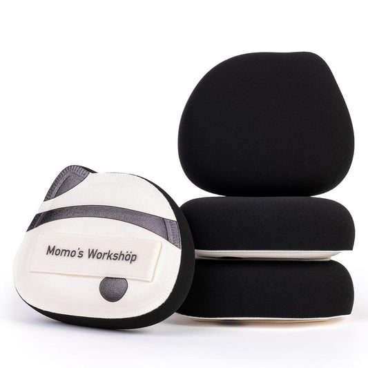 Panda Air Marshmallow Puff,Makeup Sponge,Rubycell Material,Pointed Tip for Concealer + Flat Side for Foundation, Longwear Makeup, Travel Friendly & Reusable,2pcs Puffs & Storage Case