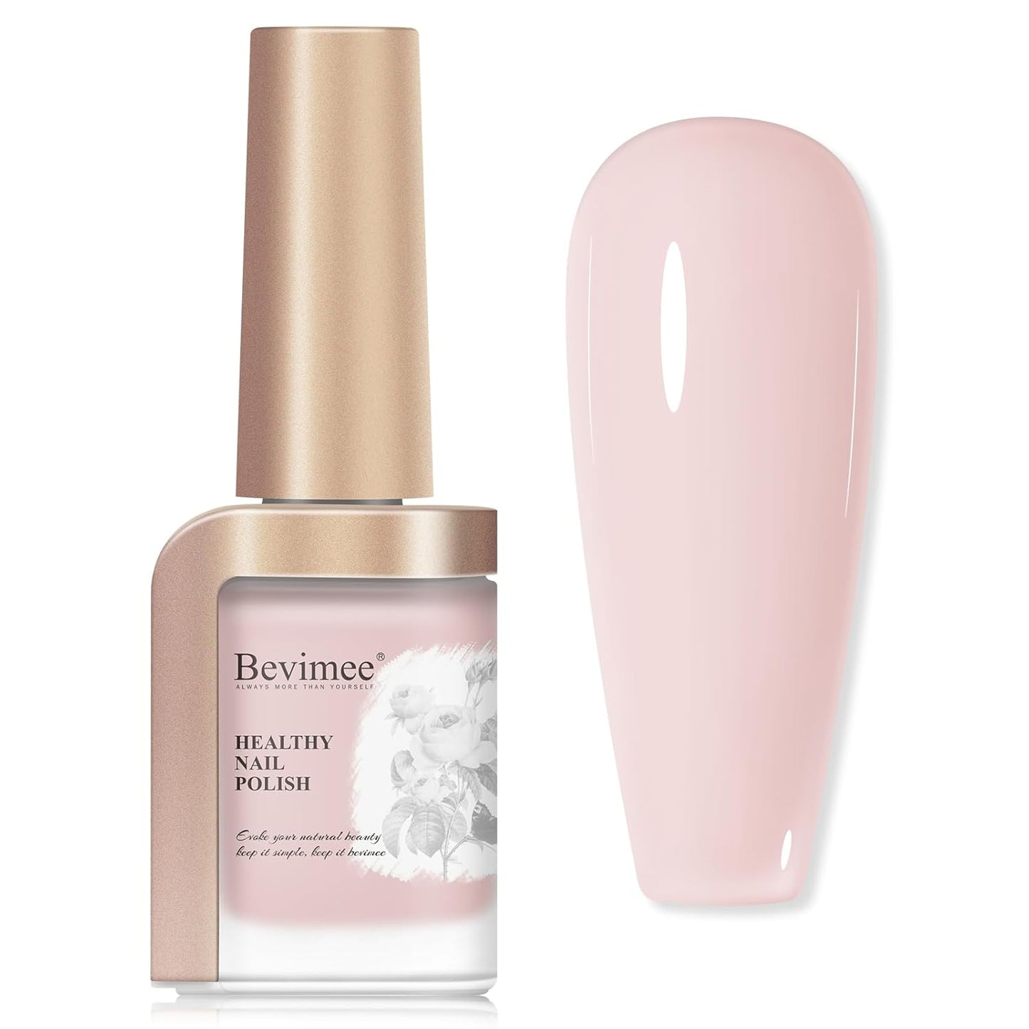 Nail Polish Nude Pink Quick Dry Sheer Color Nail Lacquer Non Gel Long Lasting Regular Fast Dry Fingernail Polish DIY Salon Gift For Women 12ML