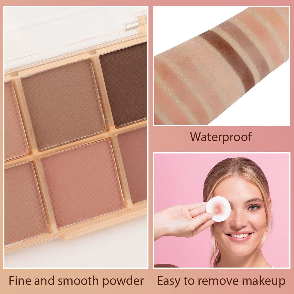 AMY'S DIARY 12Color Light Pink Purple Eyeshadow Palette, Long-Lasting, and Highly Pigmented. Elevate Your Eye Makeup– Unleash Your Unique Style (10 colors 09#)