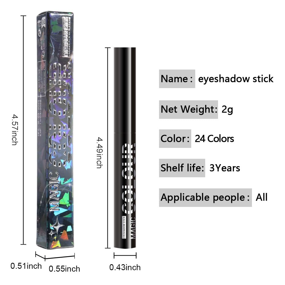 Mocha Shimmer Cream Eye Shadow Stick Makeup for Women, Mocha Shimmer Matte Eye Shadow Brightener Stick for Eyes, Long-lasting Waterproof Eyeshadow Pencil Applicator Blendable for Eye Highlight 14