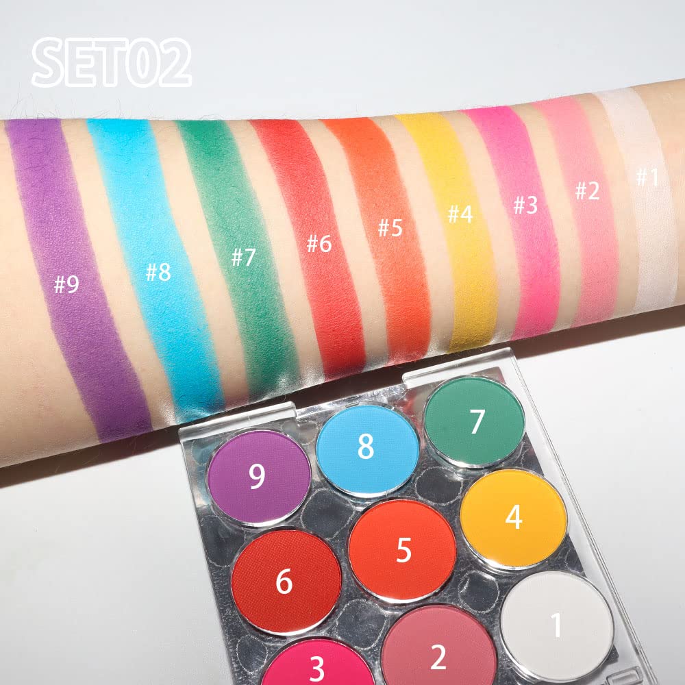 SUAKE 9 Colorful Light to Dark Matte Eyeshadow Palette. Highly Pigmented Pink Orange Blue Purple Eye shadow Paleta.Blendability Matte Makeup Powder Palet.paleta de sombras de ojos