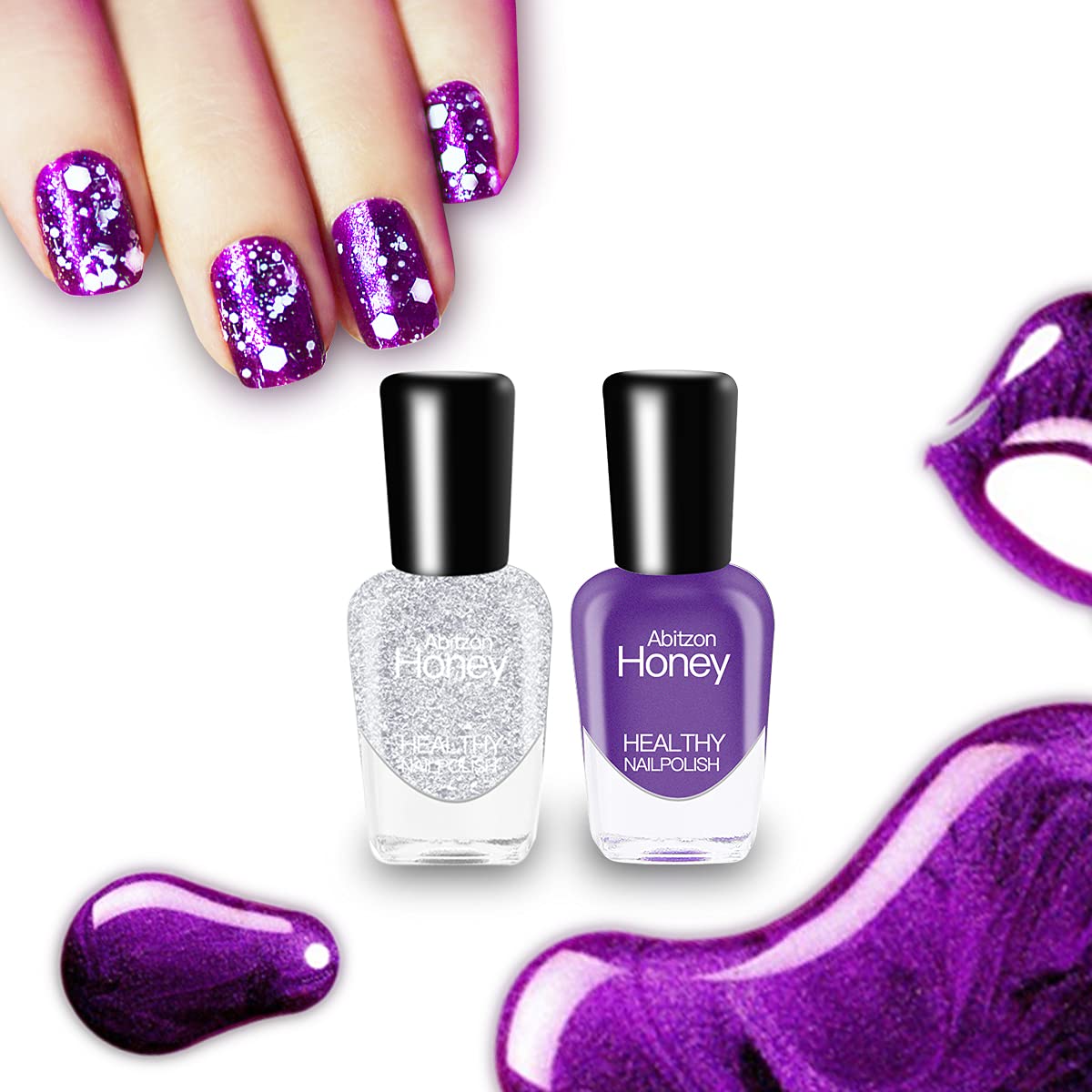 NEW Nail Polish Set (10 Bottles) - Non-Toxic Eco-Friendly Easy Peel Off & Quick Dry Water Based Nail Polish