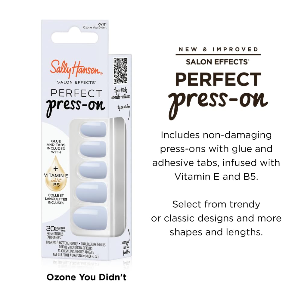 Sally Hansen Instant Cuticle Remover and Salon Effects Ozone You Didn't Press On Nails Kit, 30 Designs
