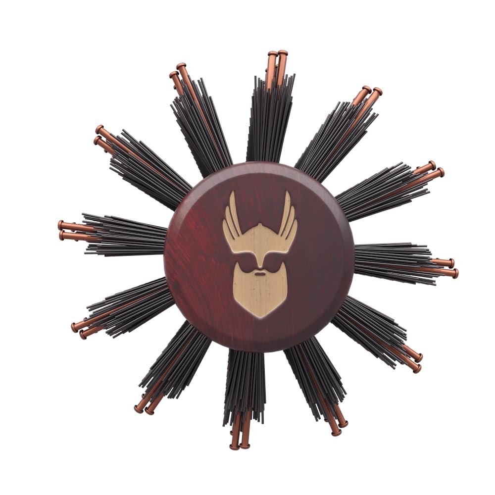 The Beard Struggle Viking Roller Brush - Heat-Resistant Round Hair Brush for Styling Hair or Beard - Reduce Frizz & Tangles - Beard Brush for Men