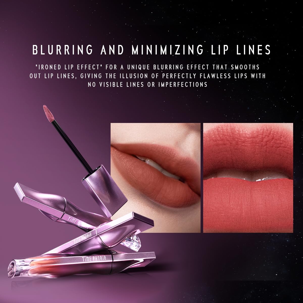 NEBULA VELVET LIP CREAM-Long Lasting Lip Stain, Waterproof and Transfer Proof Lip Tint, Matte Finish Lipstick, Smooth Out Lip Lines, Lightweight Lip Cream, High Coverage (03 ELARA)