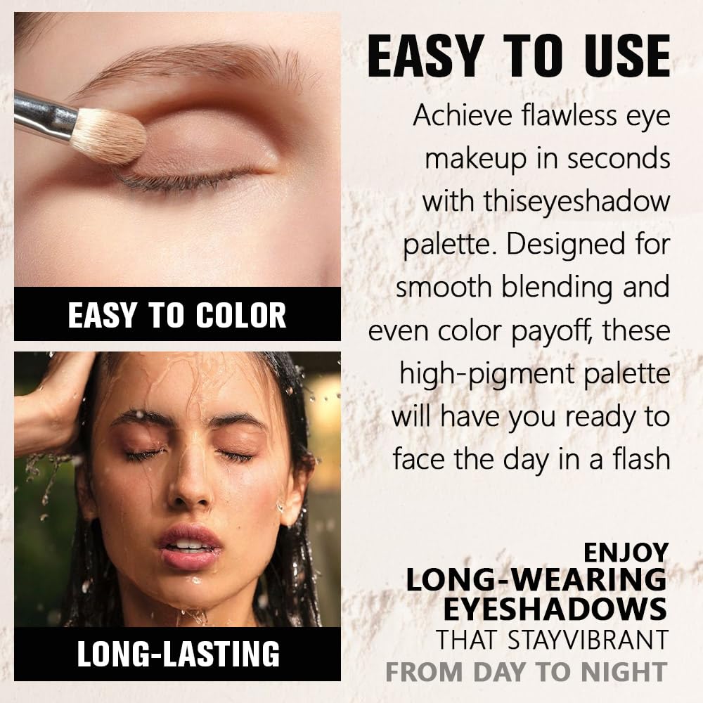 Pink Single Shimmer Eyeshadow Makeup, Neutral Powde Eye Shadow for Women, Bright Light Pink Rose Glitter Sparkle Singles Eyeshadow Palette Pigmented Waterproof, Girls Monochrome Eyeshadows Gift