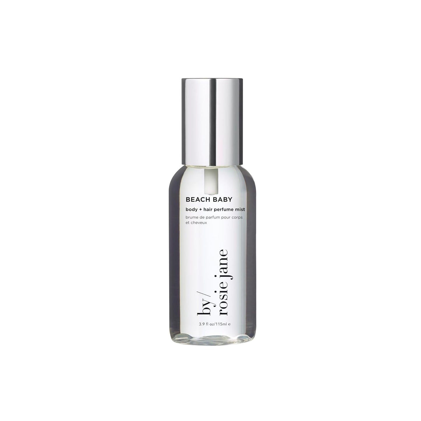 By Rosie Jane Body & Hair Perfume Mist (Beach Baby) - Clean Hair & Body Mist for Women - With Notes of Orange Spritz, Ocean Water & Ylang Ylang (115ml)