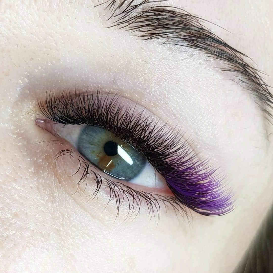 Easy Fan Volume for Lash Artists: Wendy, Handmade Fans for Eyelash Extensions, Self Fanning, Blooming, B-KH, Purple, D-0.07-8-14