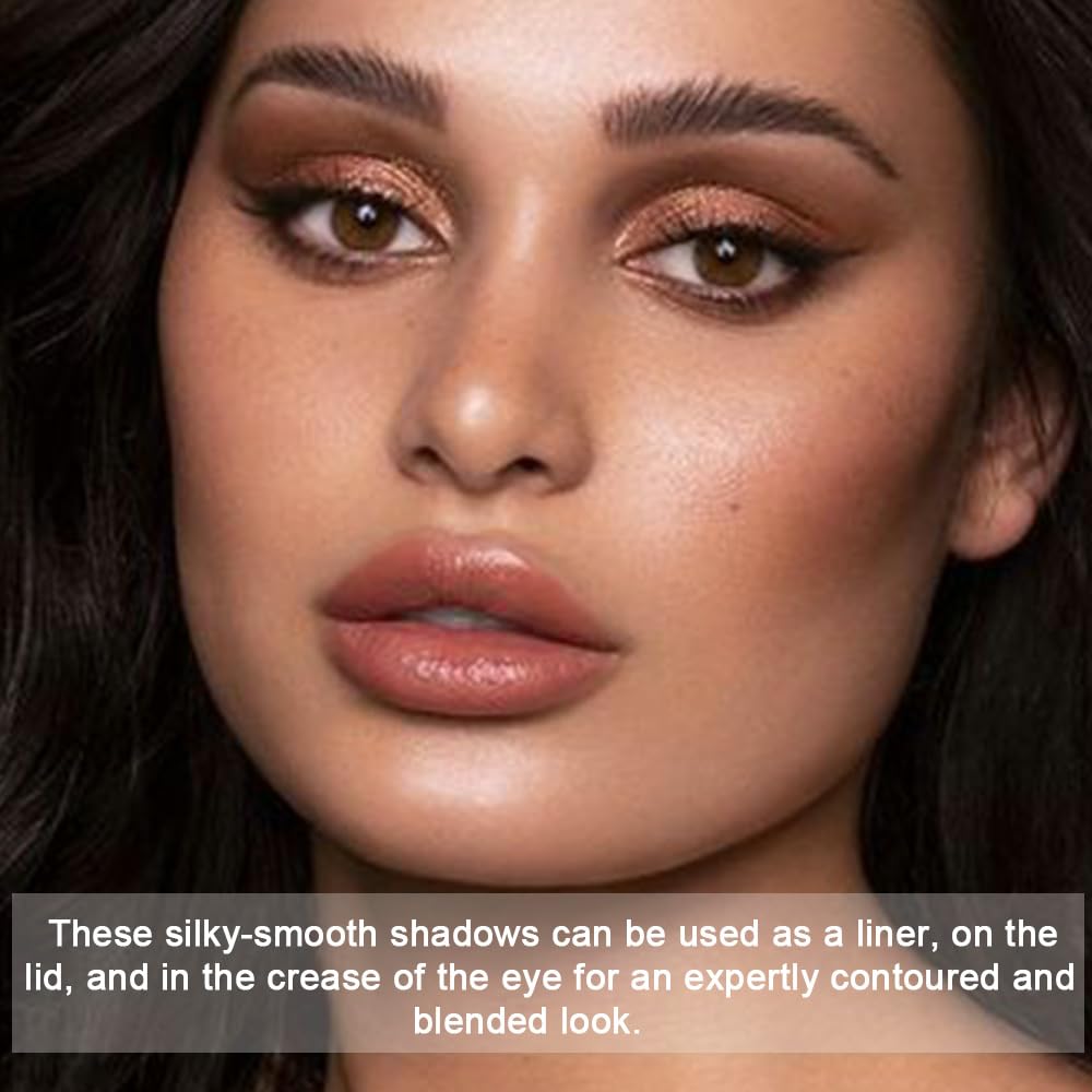 All-in-one Disk Conceal Contour Eyeshadow Palette with Mirror-10 Colors Highly Pigmented Matte Shimmer Primer Powder Makeup-Warm Nude Bronze Neutral Shadows 04#