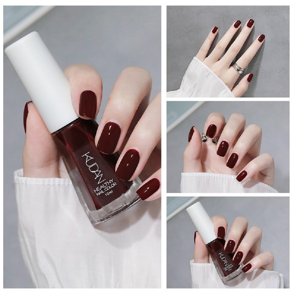 Nail Polish set - Nail Lacquer Quick Dry, Full Size, Vibrant, Colorful, Trendy, Glitter, Glossy, Metallic, Matte Nail Art Nail Shades (N30 Cherry red, 52g)