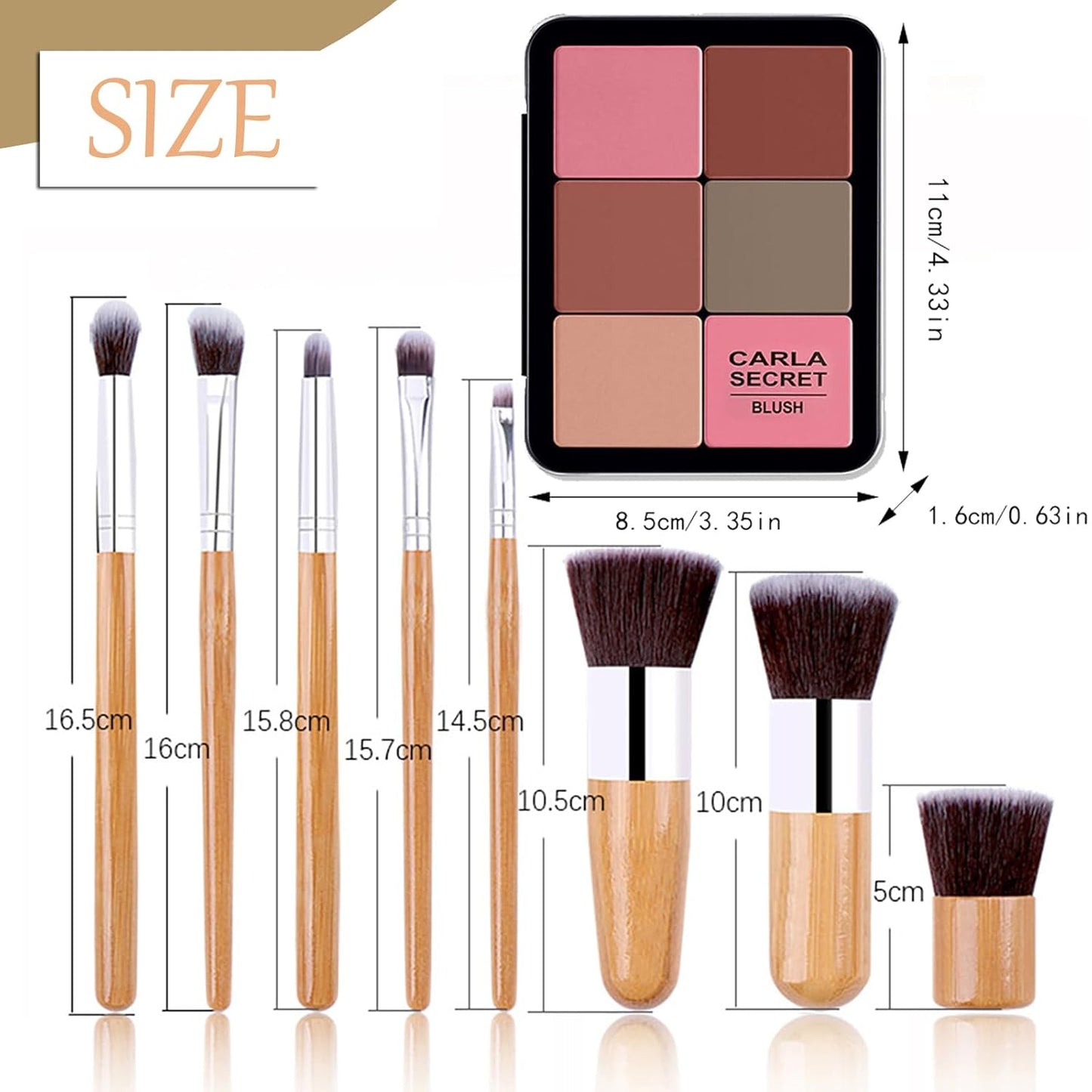 6 Colors Cream Blush Palette + 6 Colors Concealer Cream Contour Palette, Carla Secret Makeup Palette, Foundation Palette with 11 Pcs Makeup Brush Set, Long Wearing Blendable Full Coverage