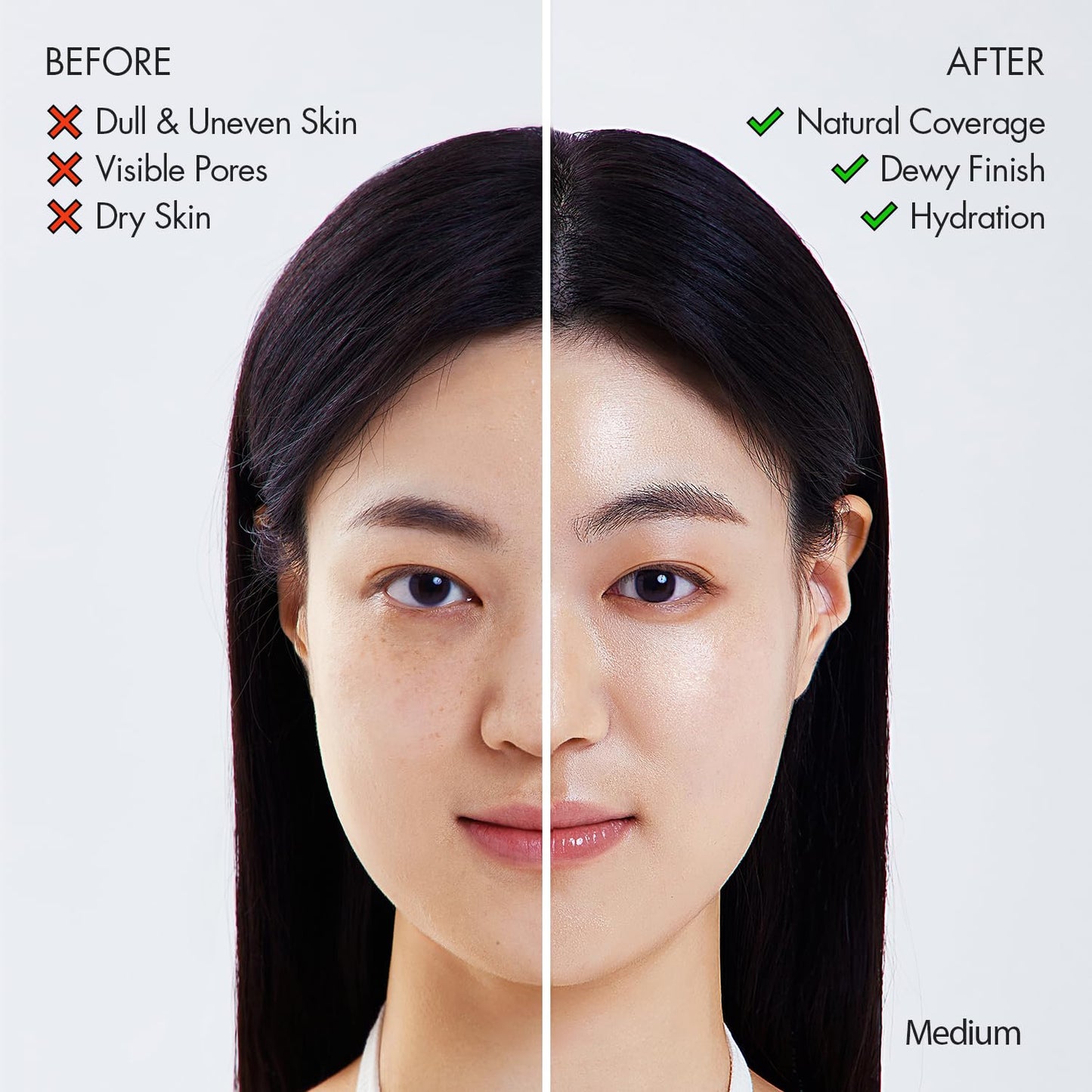 AGE20'S Signature Essence Pact SPF 50+ | Pack of 2 | 23 Medium Beige | Cream Foundation, Dewy Finish, Natural Coverage | Korean Cushion Foundation