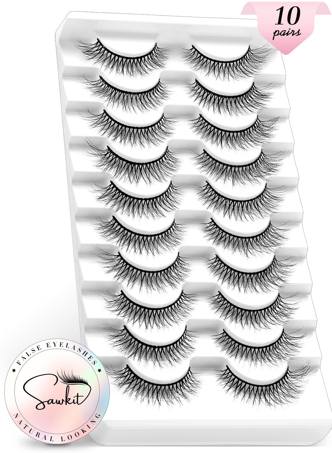 Classic Lash Extensions – 10-12mm – Fake Eyelashes – Luxurious Natural Mink Lashes Eyelash Extensions – Comfortable and Easy to Apply – High-End Fiber Lashes for Superior Volume