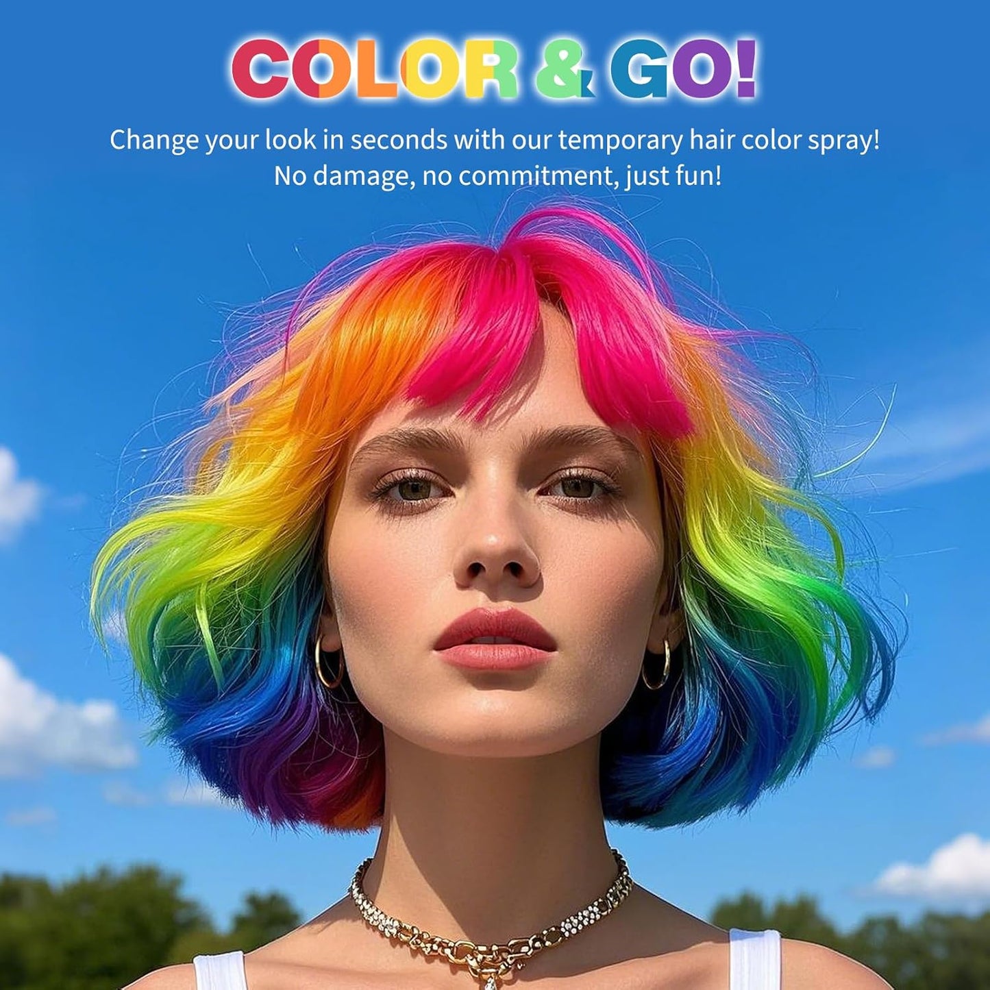 Gold Hair Spray,Hair Color Spray Dye,Blonde Temporary Hair Color Spray for Kids Women,Hair Color Dye Pomades,Washable Gold Hair Color Spray Natural Cream for Party,Halloween,Cosplay(Blonde)