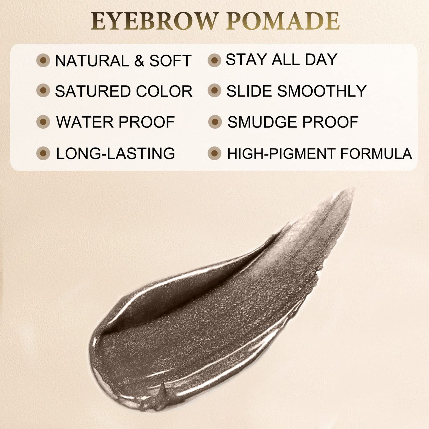 Eyebrow Pen Makeup Kit, with 4 Tip Waterproof Microblading Eyebrow Pencil, Eyeliner, Eyebrow Pomade and Dual-ended Eyebrow Brush, Brow Pencil Eyebrow Kit for Natural Looking - Black Brown