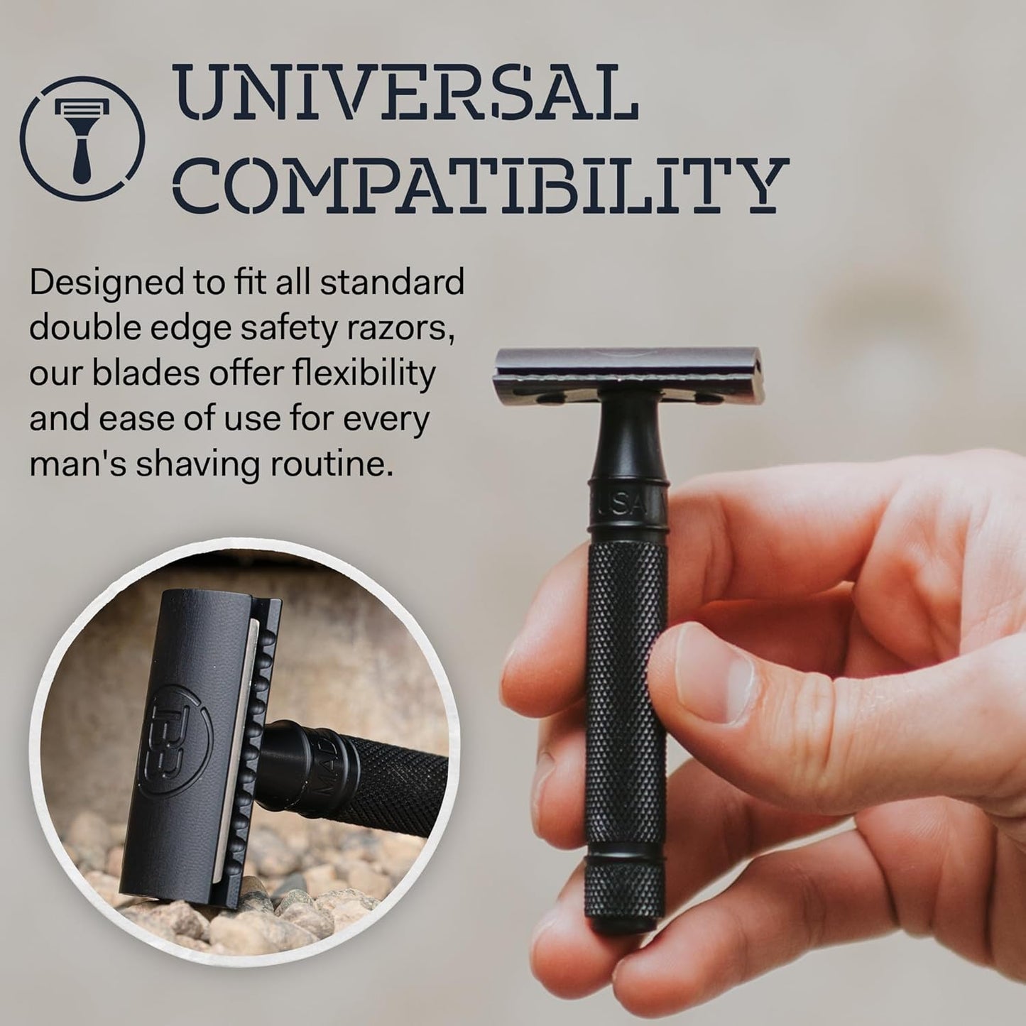 Made in U.S.A. Double Edge Safety Razor Blades - Pack of 50 | Battle Brothers Shaving Co.