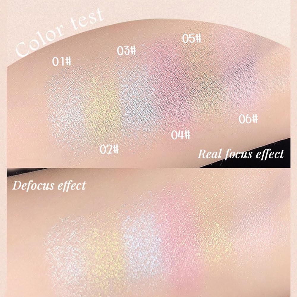 Pink Shimmer Glitter Sparkling Monochrome Eyeshadow Palette,Metallic Single Eye Shadow Palette for Older Women,Long Lasting Naturing-Looking Eye Makeup