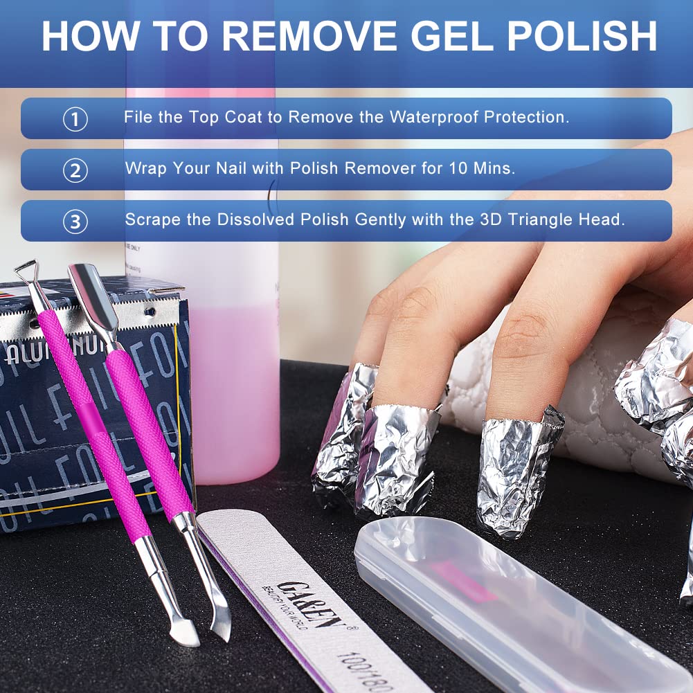 2PCS Metal Rose Pink Cuticle Pusher and Cutter Remover Salon Quality Stainless Steel Gel Nail Polish Peeler Scraper Durable Manicure and Pedicure Cleaner Tool For Fingernail and Toenail