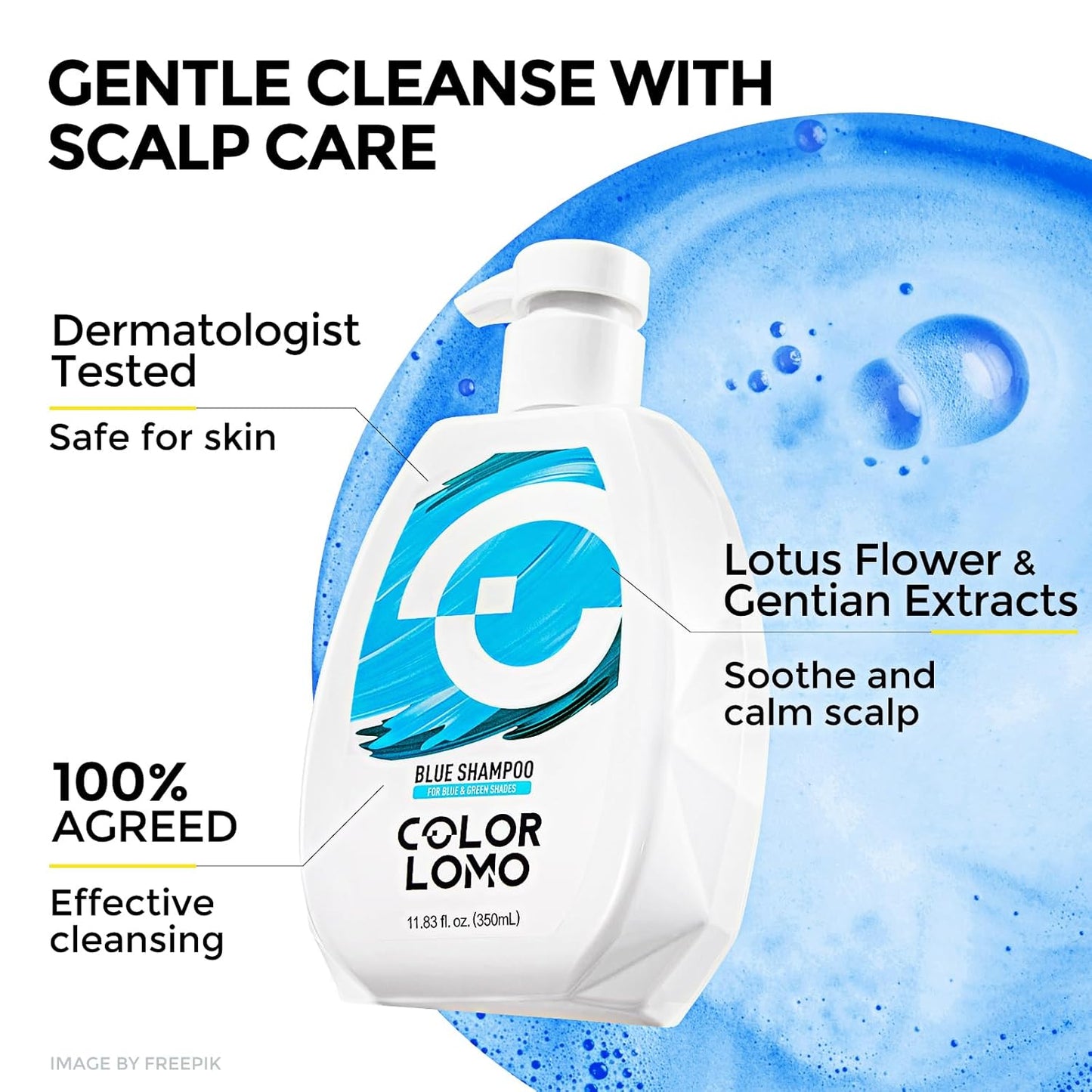 Ultra Color Safe Shampoo | Help Prevent Fading & Provide Subtle Color Replenishment | Prolong Color Vibrancy and Enhance Shine | Vegan & Cruelty-Free Formula | For Blue Color Treated Hair