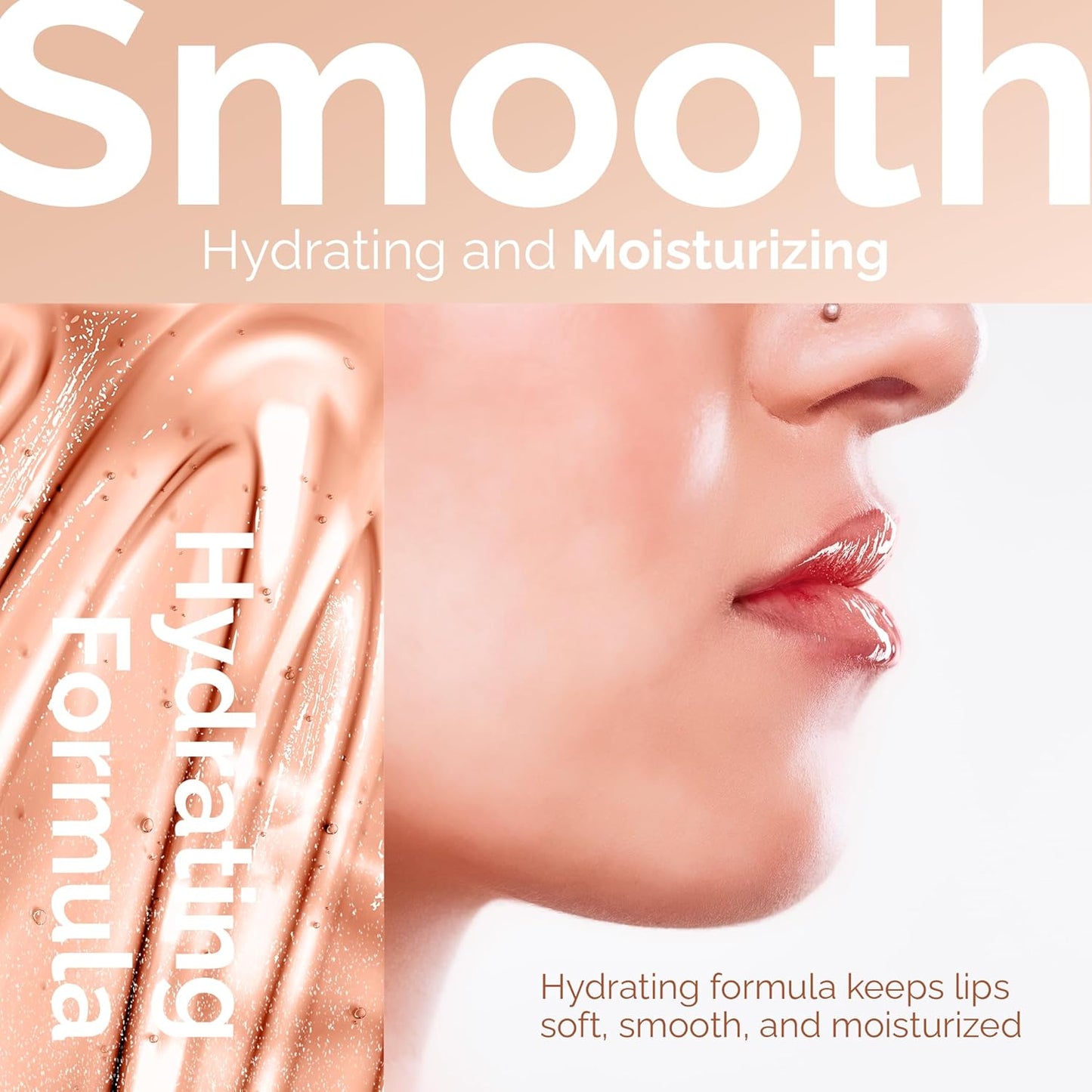 LuxeLip™ Matte Lipstick, Hydrating Non-Sticky Lip Gloss for Luminous Shine & Moisturized Lips, Lightweight, Long-Lasting Glossy Finish, Cruelty-Free Lip Makeup for Women (Champagne Frost, 8ml)