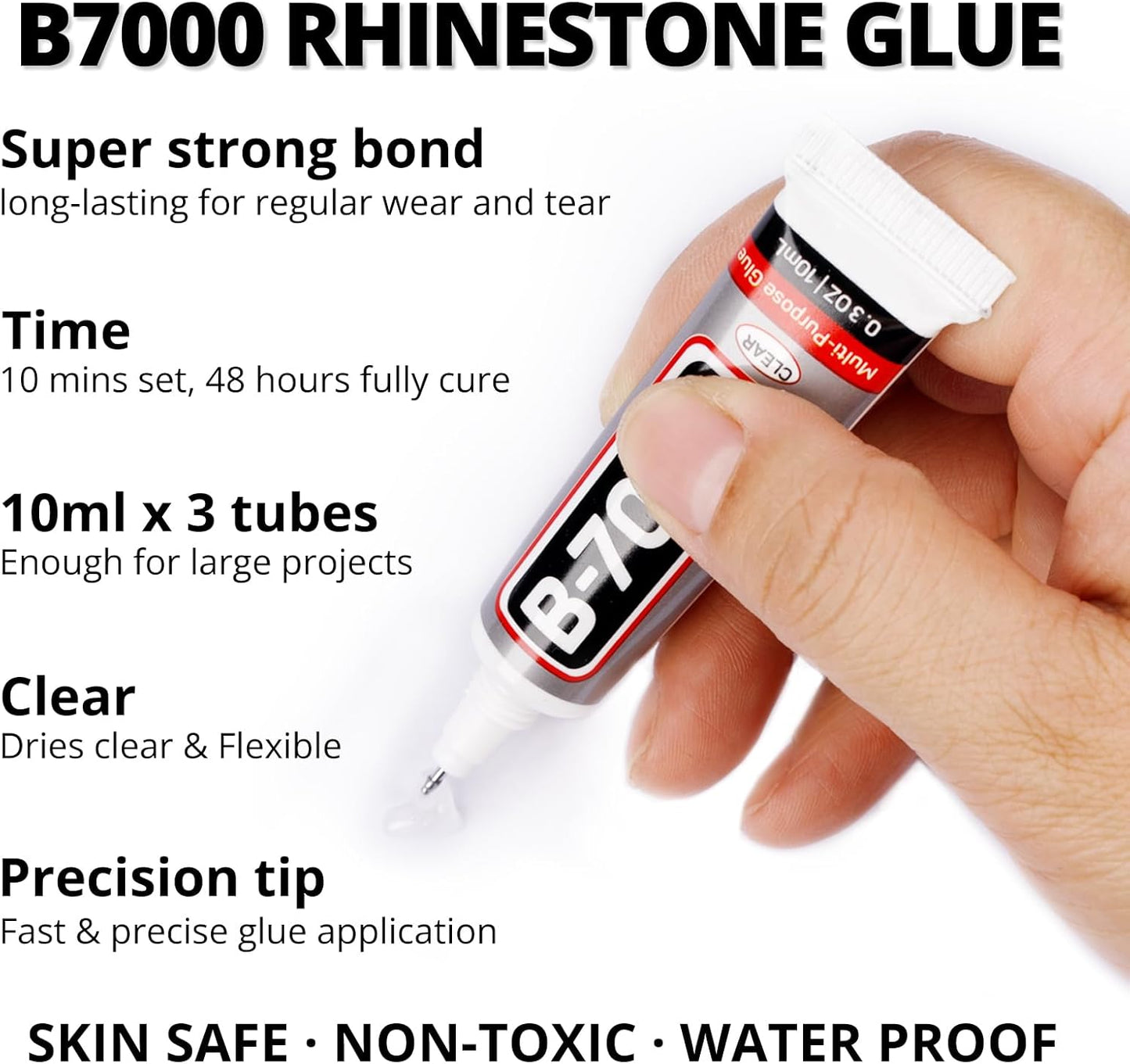 30000Pcs Resin Rhinestones for Crafting Bedazzling, Bulk Black Flatback Gems for Crafts Clothing Clothes Fabric Tumbler Sneakers, Bedazzle Flat Back Jewel Assorted Size SS6/10/16/20/30 with b7000 Glue