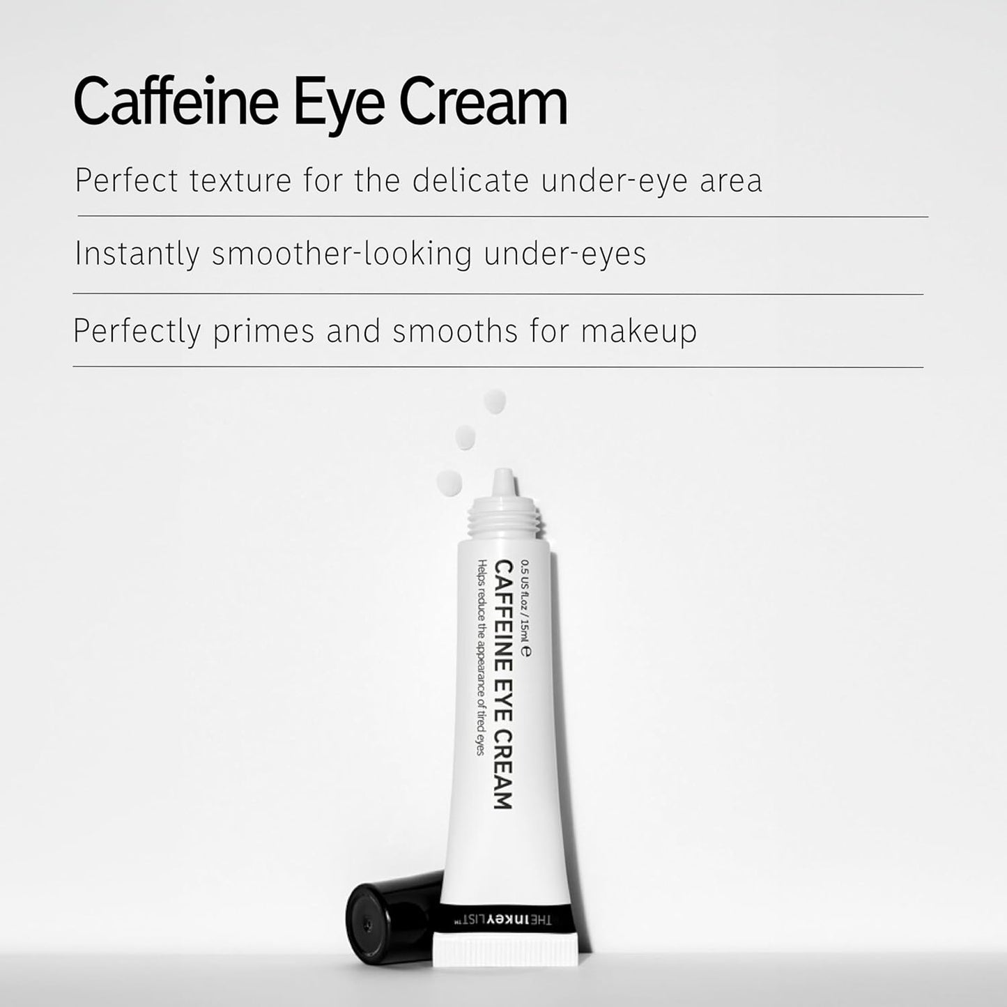 The INKEY List Caffeine Eye Cream Duo, Reduce Eye Puffiness and Dark Circle, Blur Fine Lines, 0.5 fl oz (2 Pack)