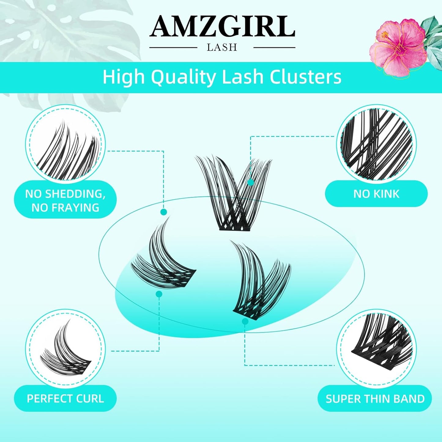 Lash Clusters Wet Look 168Pcs Eyelash Cluster Ultra-Thin Lash Band Eyelashes Extensions Spiky Anime Wide Span Lashes(Hollyhock,C-18mm)