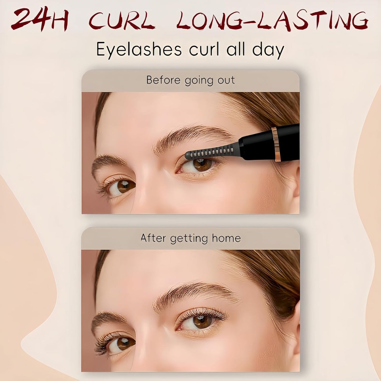 2025 Upgraded Heated Eyelash Curler – Fast 5s Heat-Up, USB Rechargeable Electric Eyelash Curler, 3 Temperature Modes, LED Display, Anti-Burn, 24H Long-Lasting Curl, Perfect Gift for Women (Black)