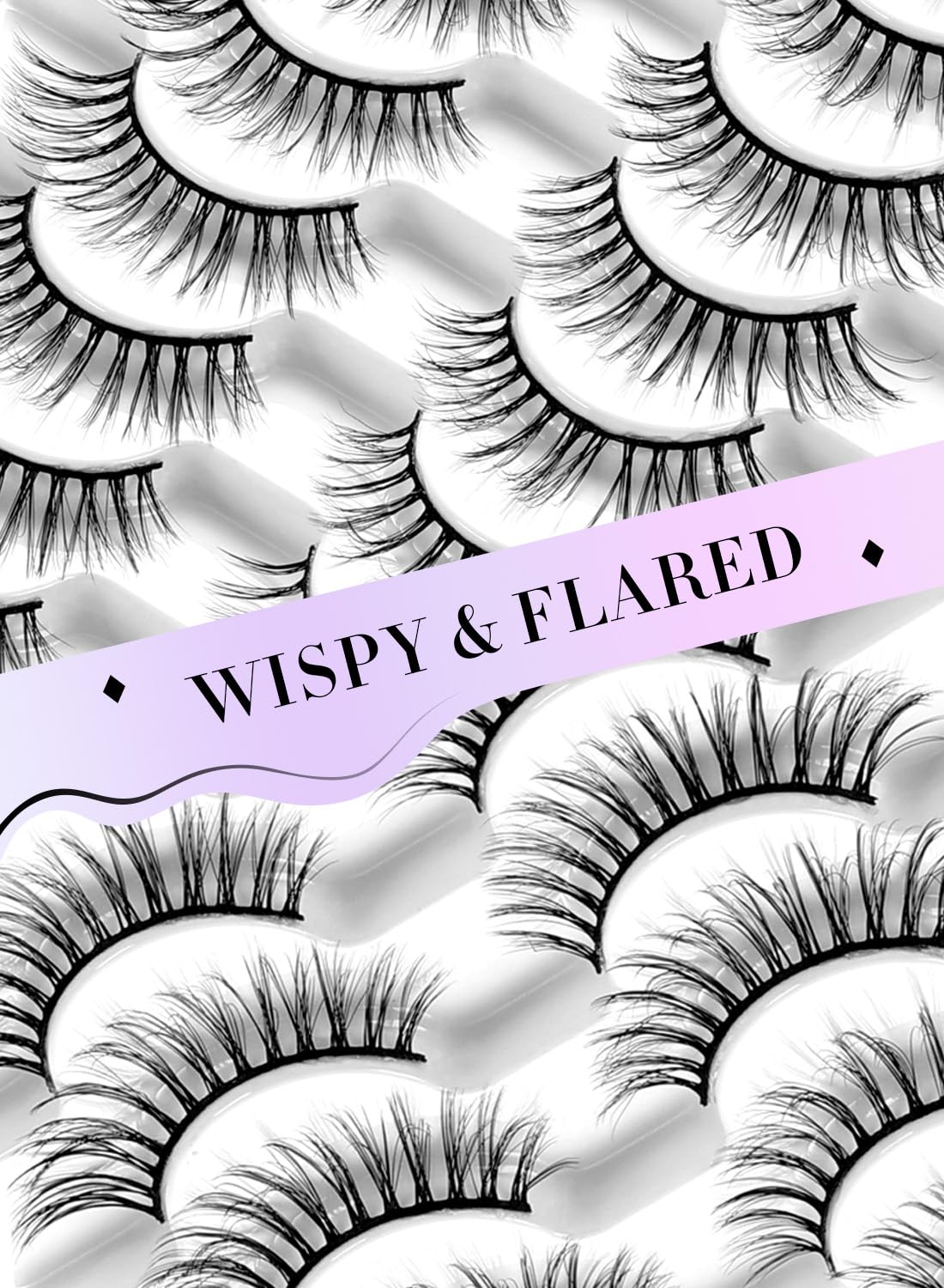 Classic Fake Eyelashes – 8-12mm – Lash Extensions – Luxurious Natural Mink Lashes Eyelash Extensions – Comfortable and Easy to Apply – High-End Fiber Lashes for Superior Volume