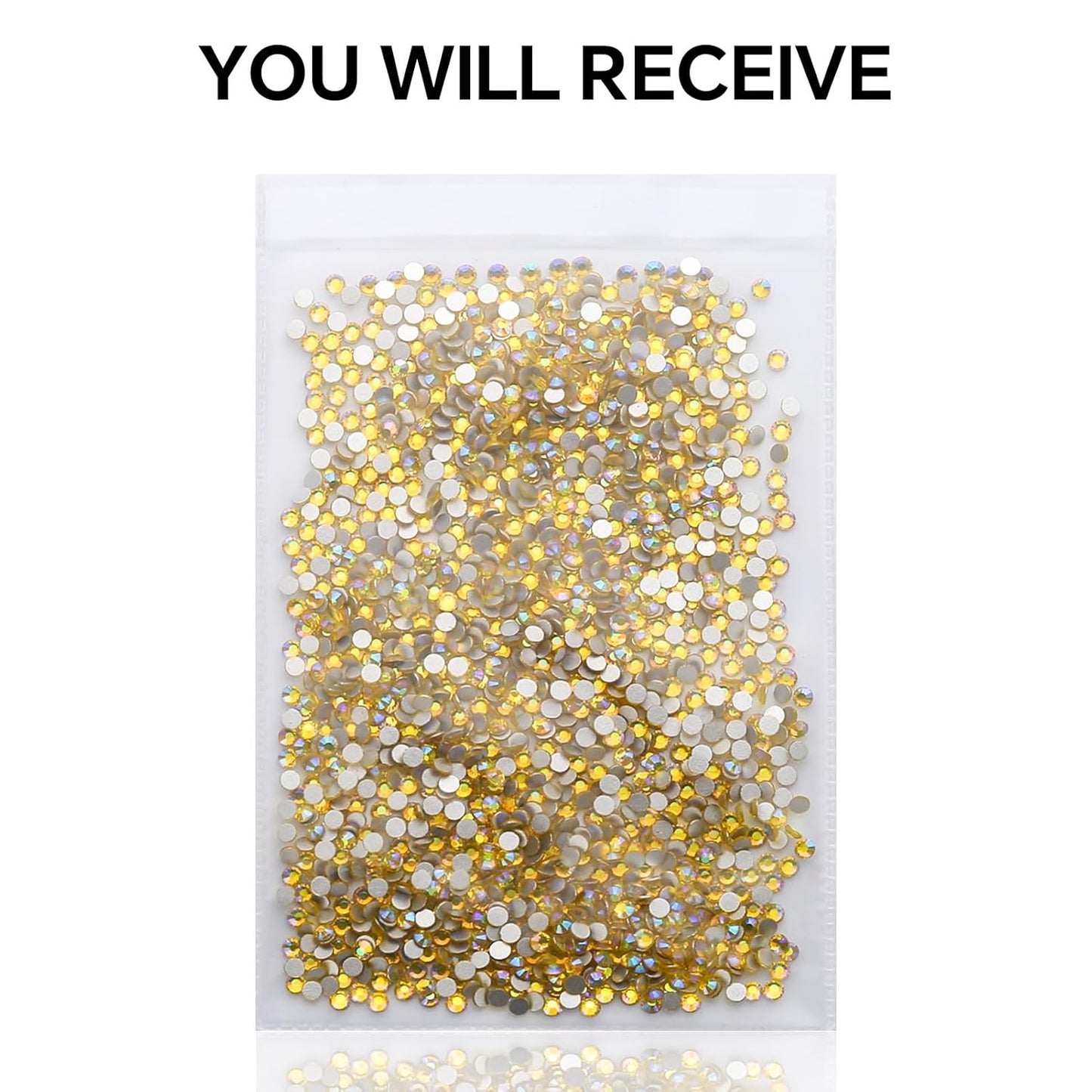 1440Pcs Lemon Ab Crystal Rhinestones,Glass Flatback Rhinestones Gemstones Small for Nail Face Makeup Art Crafts Clothes Decoration-(SS10,2.8mm,Lemon Ab)