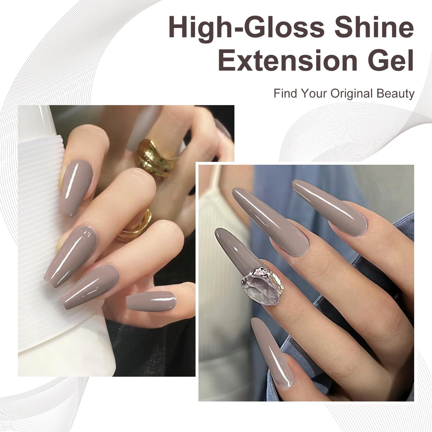 Major Dijit Quick Dry Nail Polish 12ml/0.41fl oz Gray Regular Nail Lacquer Fast Drying & Long Lasting Nail Polish Nail Art Effect for Nail Salon